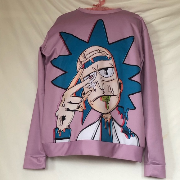Tops - Pink Rick and Morty sweater size xxl